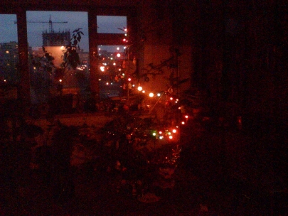 decorated tree at home