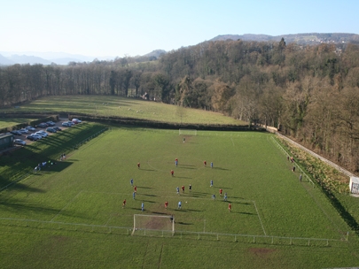football match from above