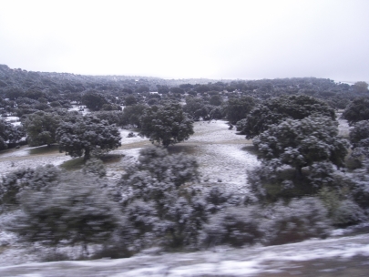 snow in espagna