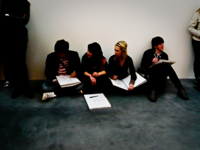 artists copying art in an art gallery (southbank, london)