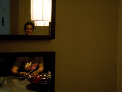 mike & dani @ dinner table