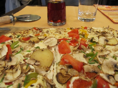 tarte flamb�e vegetarienne