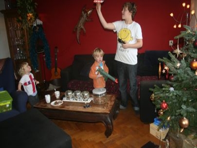 Nephews feeling happy