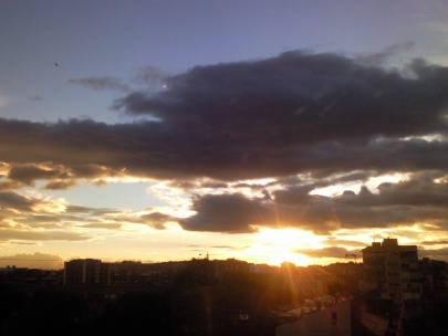 Before sunset in Bogota. 