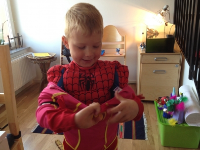 Mega Mindy turns into Spiderman :)