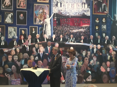 goodby party for Bon in the new building of the Hoge Raad 