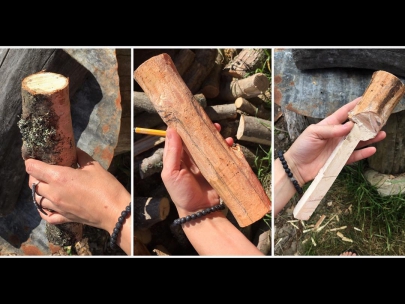 wooden spoon in the making